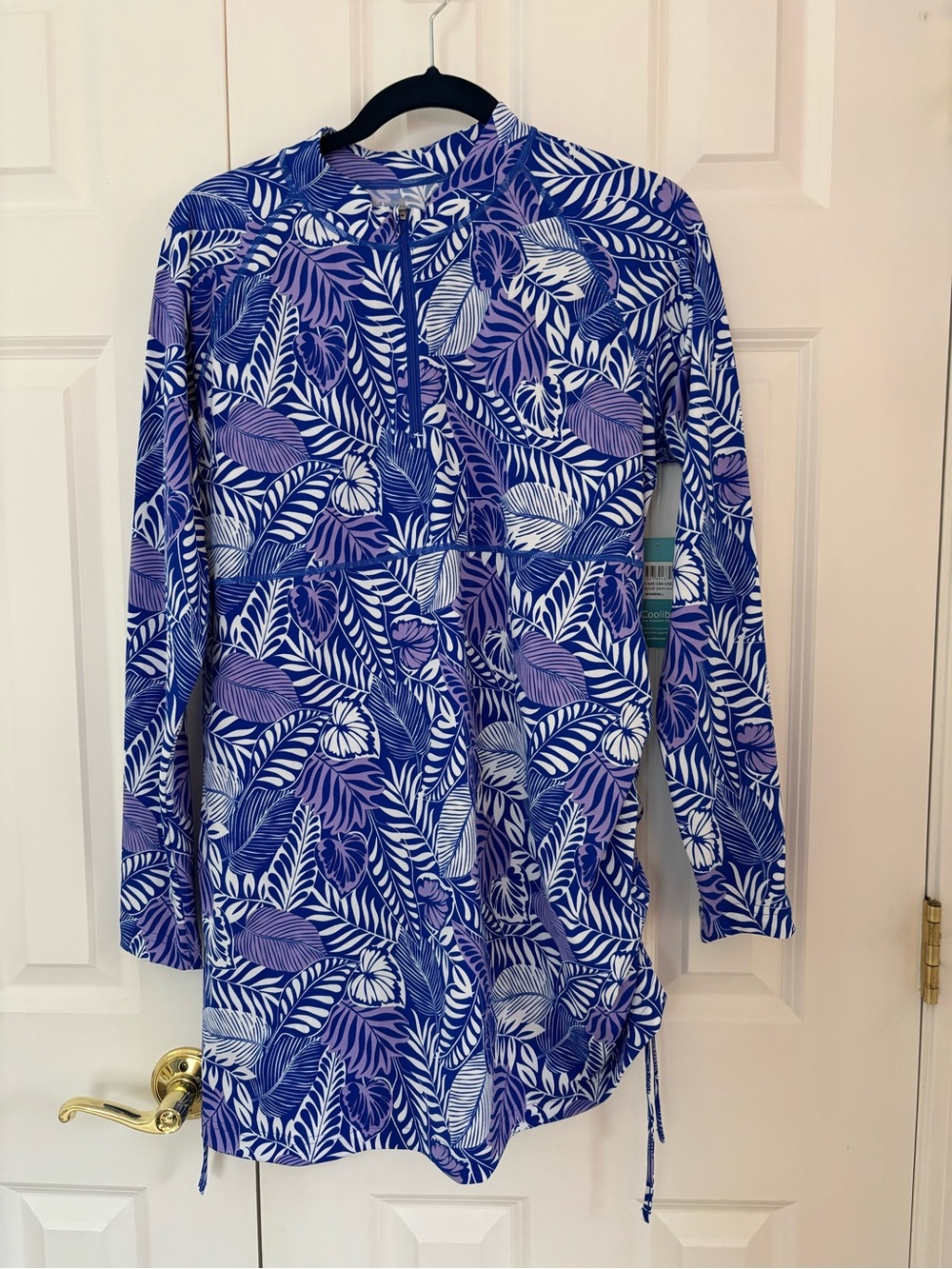 Coolibar Long-Sleeve Swim Cover Up with Side Rouching